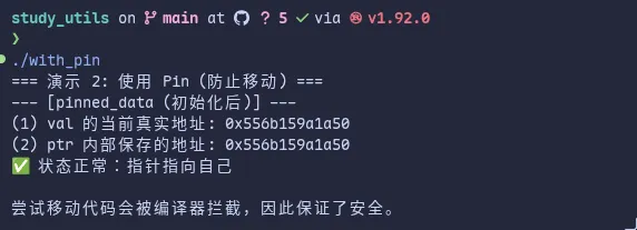 with pin 运行结果